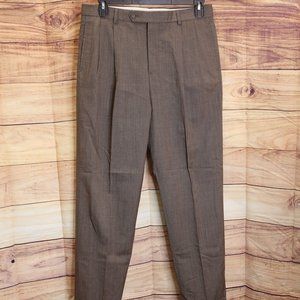 Brooks Brothers Madison W33 Tan Pattern Dress Pants Slacks